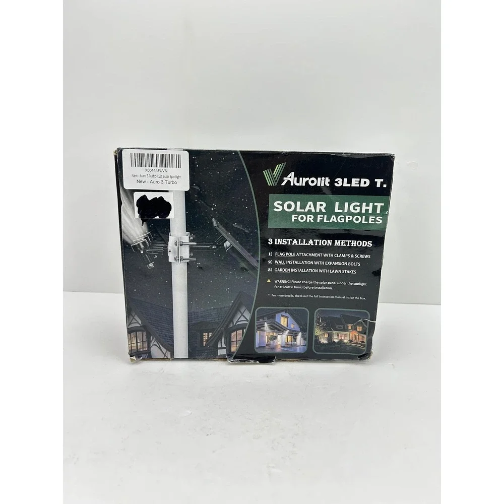 Aurolit Solar Light for Flagpoles‎  OS Black New